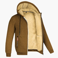 Erik | Fleece-Kapuzenpullover für Männer – Braun