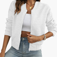 Bomber Übergangsjacke für Damen – Weiß