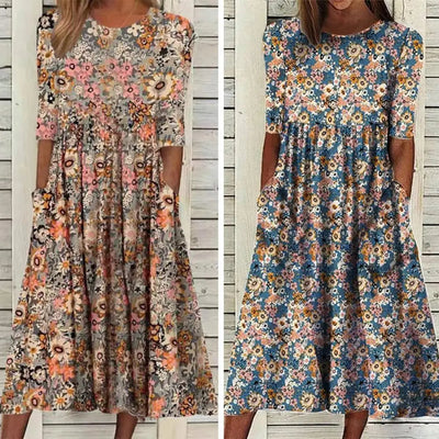 Linnea - Boho Casual Midi Kleid