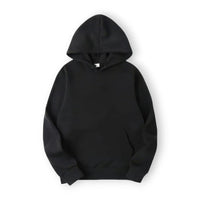 Basic Hoodie für Damen mit Kapuze und Kordelzug einfarbig – Schwarz