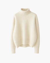 Daryana – Weicher Rollkragen Pullover – Weiß