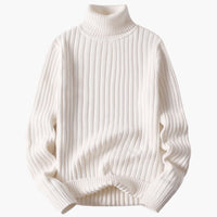 Matthias | Luxus Rollkragenpullover – Weiß
