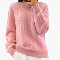 Amelie | Warmer Strickpullover für Damen – Rosa