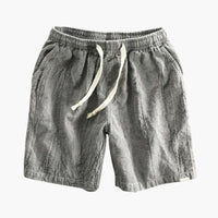 Knielange Herren-Sommer-Shorts mit Kordelzugbund – Grau