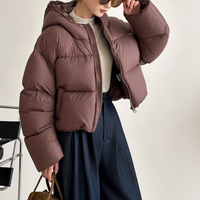 Stilvolle Steppjacke Mit Kapuze – Braun