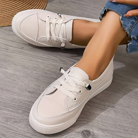 Christa | Damen Sneaker Minimalistisch Schnürung Clean Modern Urban – Beige