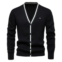Sam - Elegante Strickjacken für Herren – Schwarz