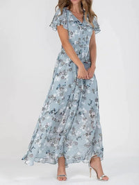 Miranda | Elegantes Blumenkleid - schick und anmutig – Hellblau