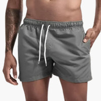 Schnelltrocknende Badehose - für Herren mit sportlichem Look – Grau