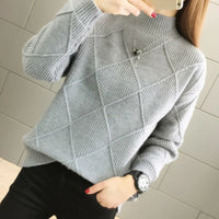 WALDA - WARME ROLLKRAGENPULLOVER – Grau