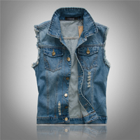 Weste Herren Vintage Stil | Ärmellose Freizeitweste Mit Taschen – Blau