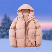 Klassisches Design Kapuzenjacke – Rosa