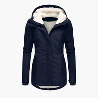Gefütterte Winterjacke mit Kapuze für Herren – Marine