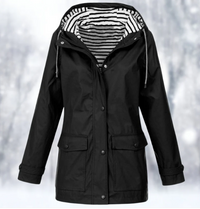 Wasser- und winddichte Jacke für Frauen – Schwarz
