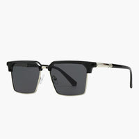Männer Sonnenbrille mit eckiger Fassung und UV400 Schutz – Schwarz