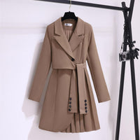 Poithirae | Klassisches schwarzes Blazerkleid – Khaki