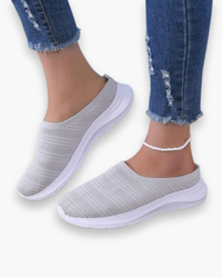 Bequeme Damen Slip-On-Schuhe | Luftig & Alltagstauglich – Grau