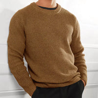Bastian | Stylischer Pullover mit Rundhalsausschnitt für Herren – Braun