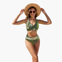 Eleganter Crossover-Bikini - Damen Zweiteiler für den Sommer – OlivFarbees Paisley