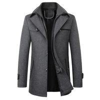 Samuel | Elegante Mantel – Sterlinggrau