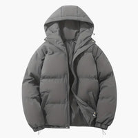 Lara | Gefütterte Winterjacke mit Kapuze – Dunkelgrau