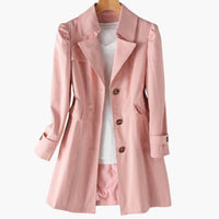 Kapuzen trenchcoat für Damen – Rosa