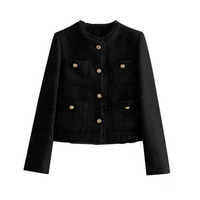 Ninobelli | Schicker Tweed-Mantel – Schwarz