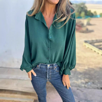 Nathalie™ | Elegante Oversize-Bluse – Grün