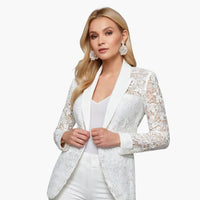 Nadine | Spitzenblazer – Weiß