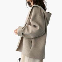 Kapuzensakko für Damen – Khaki