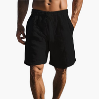 Badeshorts mit Kordelzug für Herren - bequem & leicht – Schwarz