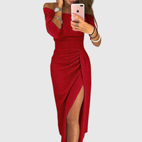 Ely™ - Schickes Maxikleid mit Neckholder und Eleganter, Fließender Passform – Rot