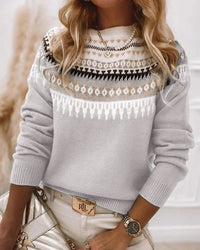 Charmaine | Warmer Strickpullover für Herbsttage – Grau