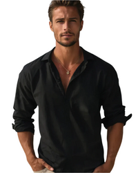 Fiorenzo Cotton Shirt – Schwarz