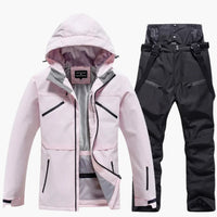 Zweiteiliges Ski Set für Unisex – Rosa / Schwarz
