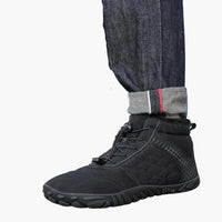 Herren Barfuß-Winterschuhe mit Isolierung und rutschfester Sohle – Schwarz