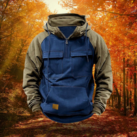 Herren Robuster Abenteuer-Hoodie – Blau