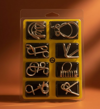LogicCraft | Kreatives Metallpuzzle-Spielzeug zur Förderung kognitiver Fähigkeiten – Gelb