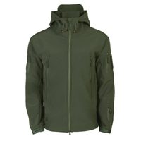 Herren Funktionsjacke mit Kapuze | Outdoor Reißverschluss – Grün