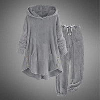 Meirya - Bequemes Zweiteiliges Tunika Set – Grau