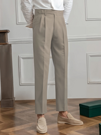 Lina | Stylische plissierte Hose Damen elegant – Beige