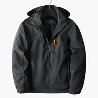 Wasserabweisende Outdoorjacke für Herren – Schwarz