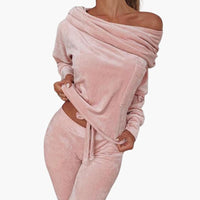 Laura | Weiches Langarmshirt und Hose für Damen – Rosa