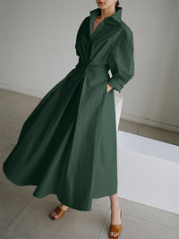 Clémence - Damen Maxikleid – Oliv