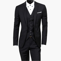 Eleganter Slim Fit Anzug - moderner Look für Herren zur Hochzeit – Schwarz