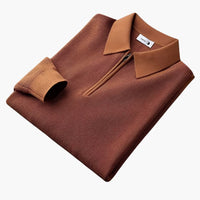 Felix | Premium Gestricktes Poloshirt – Braun