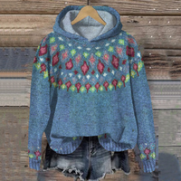 Bernadinemin | Damen Warme Kapuzenpulli | Winter – Blau