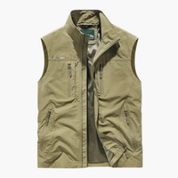 Emil | Atmungsaktive Outdoor-Cargo-Weste mit mehreren Taschen – Khaki