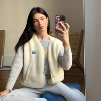 Vanessa - Komfortable und warme Weste – Weiß