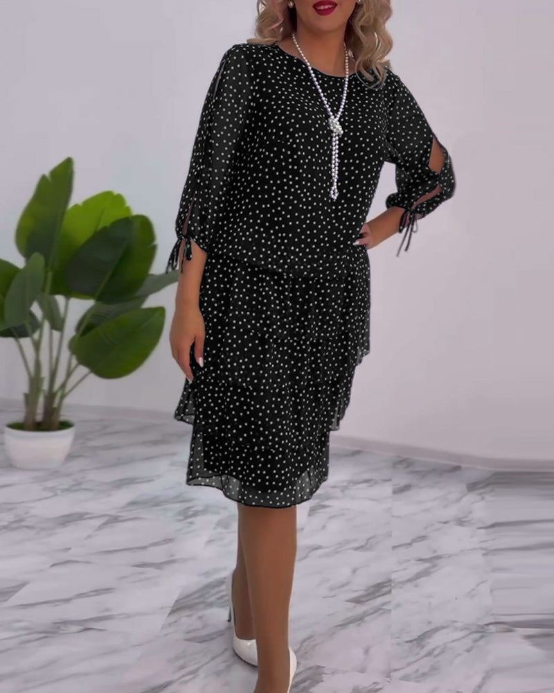 Rebekka - Schichtkleid mit Polka Dots